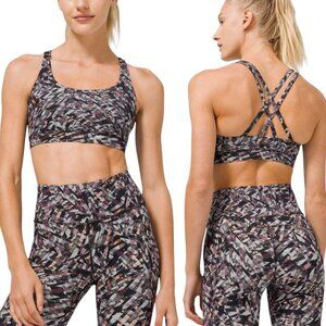 Lululemon Energy Bra B–D Cup In Kaleidoscopic Pink Multi Size 4